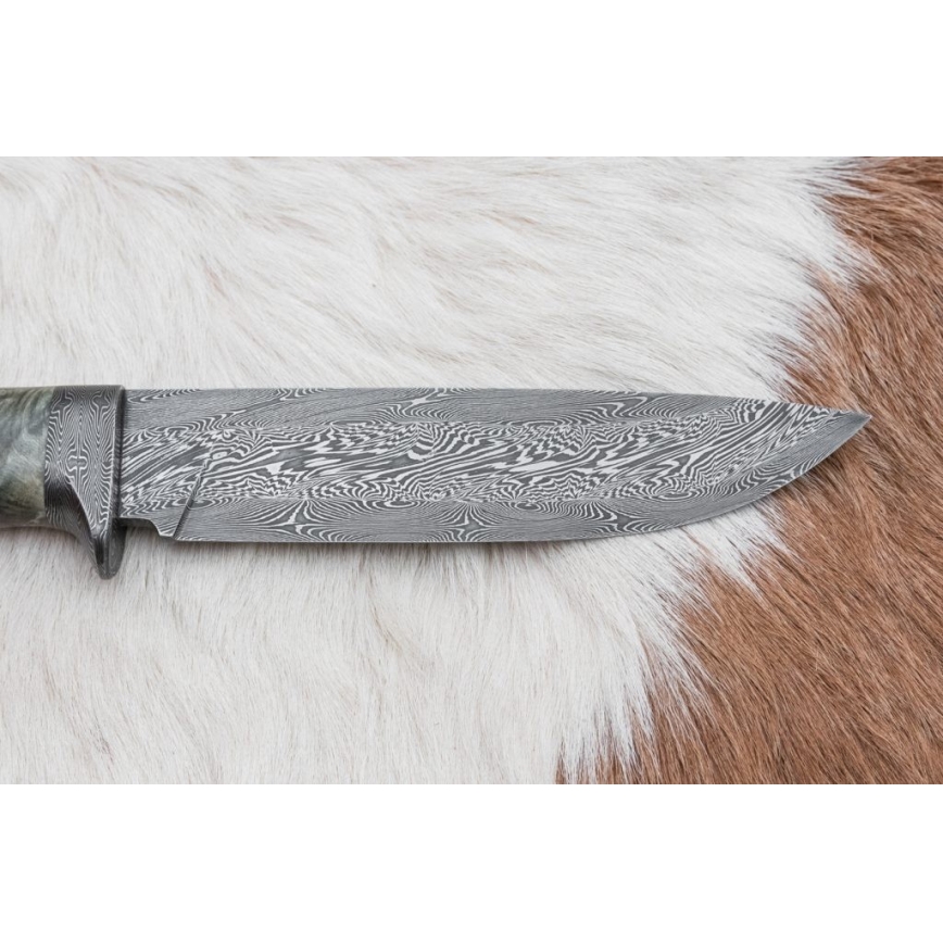 Jagtkniv Damaskus 14 cm kastanjetræ