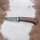 Jagtkniv Damaskus 9,7 cm valnød/ahorn