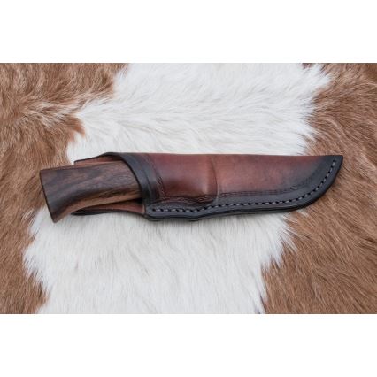 Jagtkniv Damaskus 9,7 cm valnød/ahorn