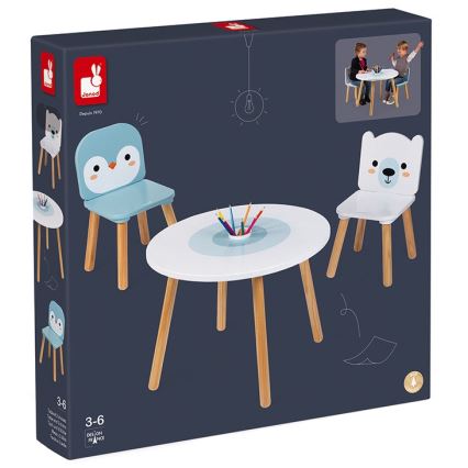 Janod - Bord med stole træ