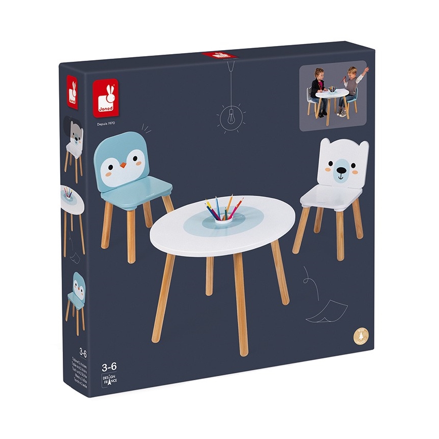 Janod - Bord med stole træ