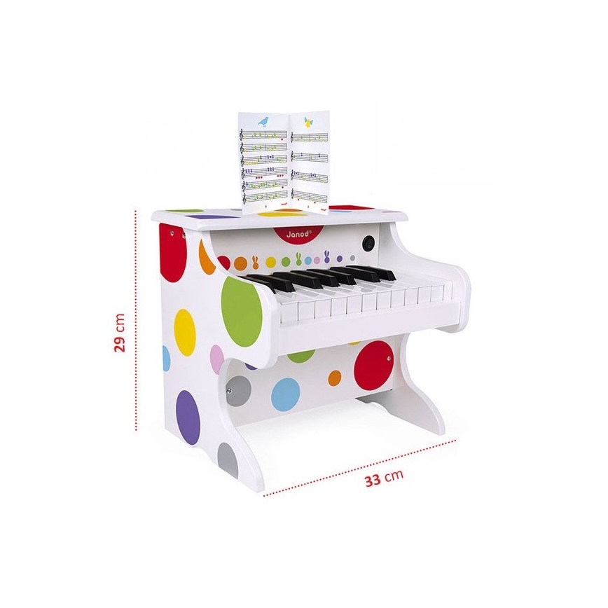 Janod - Elektrisk piano CONFETTI 4xAA