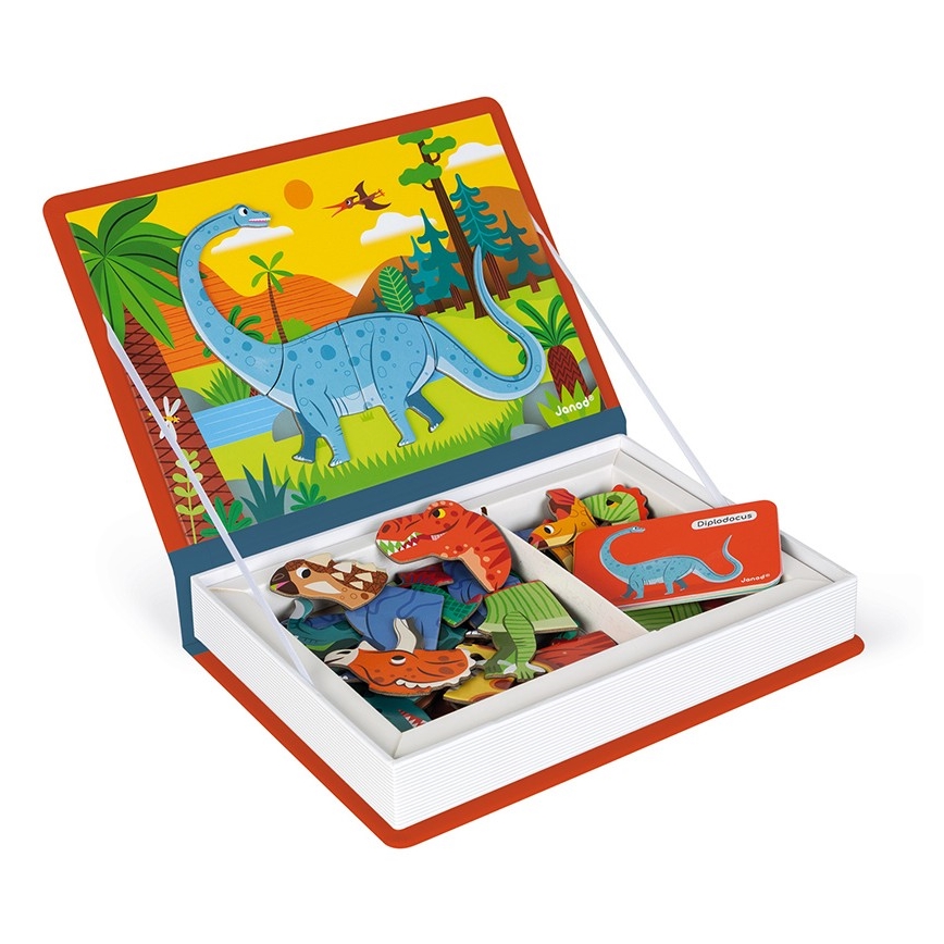 Janod - Magnetisk aktivitetslegesæt MAGNETIBOOK dinosaurusser