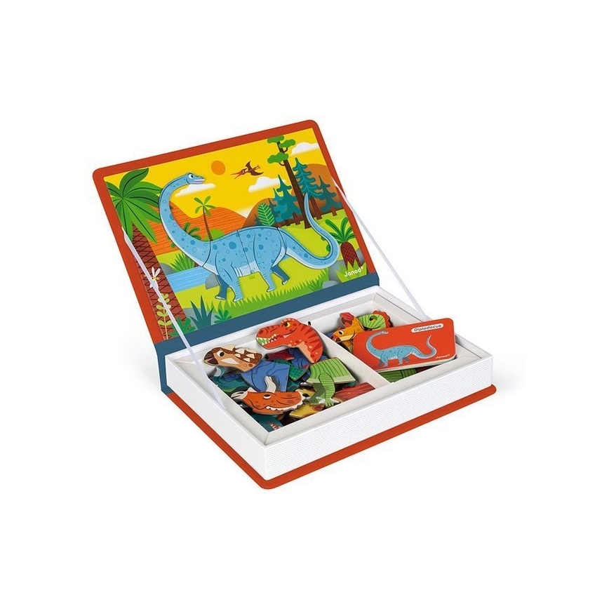 Janod - Magnetisk aktivitetslegesæt MAGNETIBOOK dinosaurusser