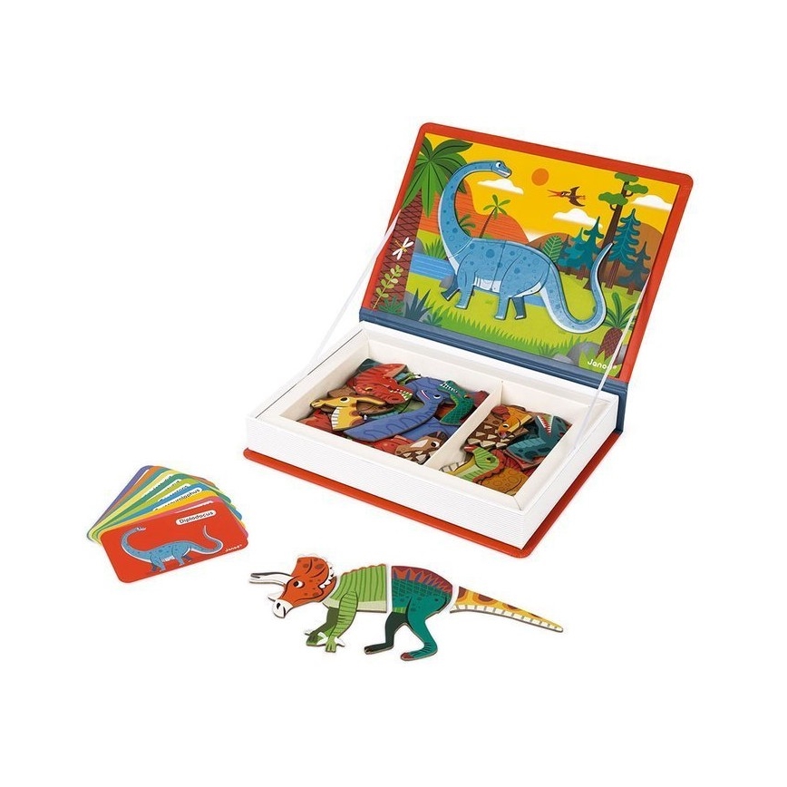 Janod - Magnetisk aktivitetslegesæt MAGNETIBOOK dinosaurusser