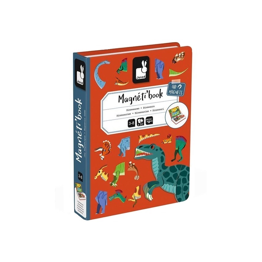 Janod - Magnetisk aktivitetslegesæt MAGNETIBOOK dinosaurusser