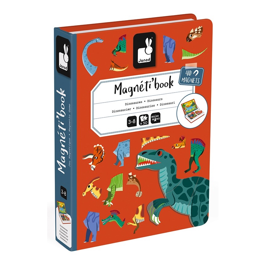 Janod - Magnetisk aktivitetslegesæt MAGNETIBOOK dinosaurusser