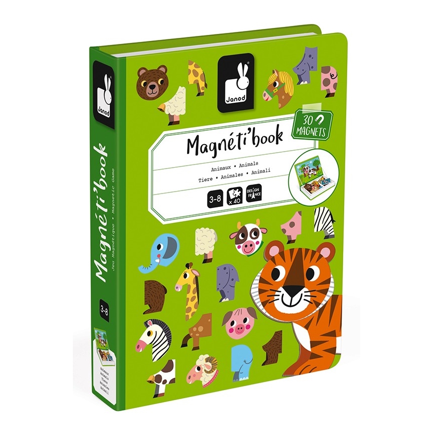 Janod - Magnetisk aktivitetslegesæt MAGNETIBOOK dyr