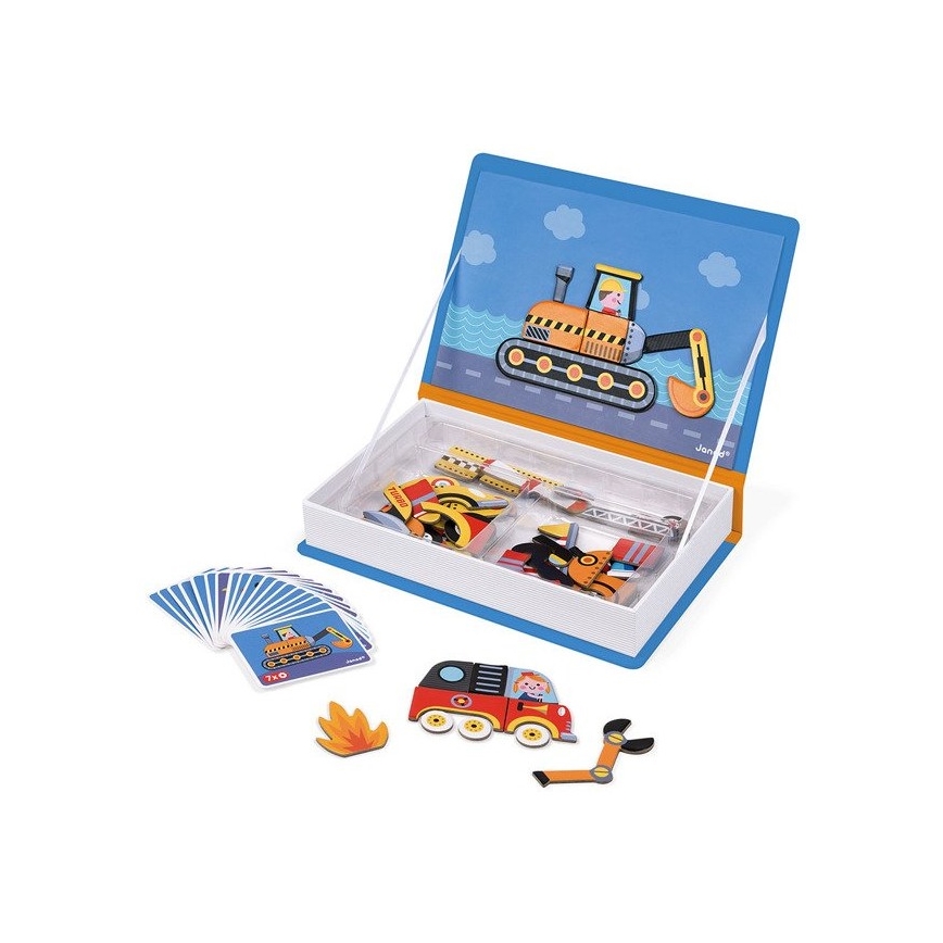 Janod - Magnetisk aktivitetslegesæt MAGNETIBOOK transportmidler