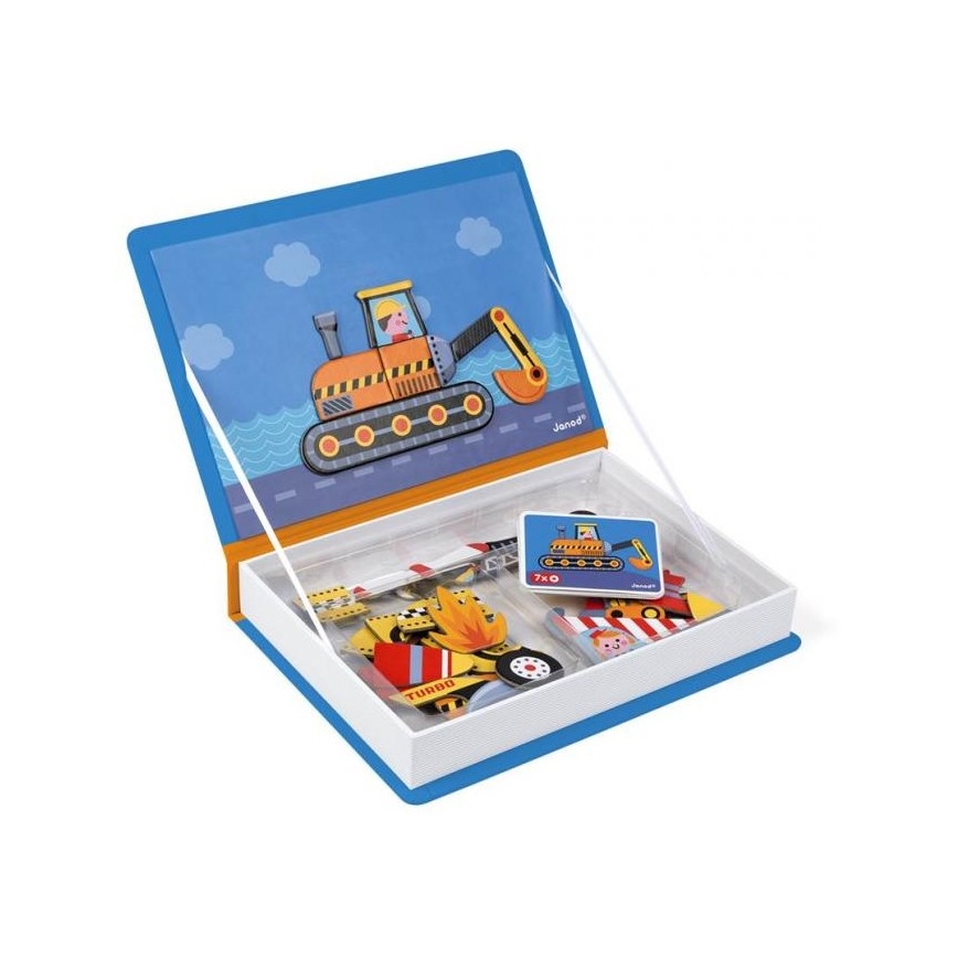 Janod - Magnetisk aktivitetslegesæt MAGNETIBOOK transportmidler