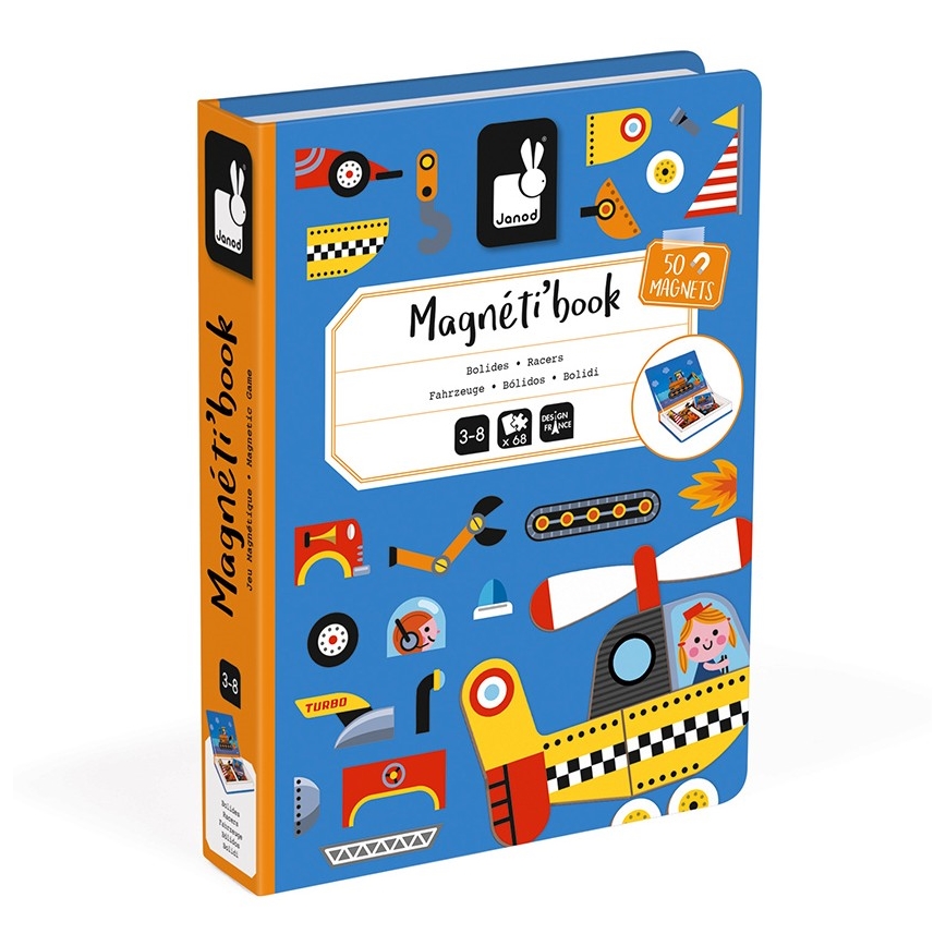 Janod - Magnetisk aktivitetslegesæt MAGNETIBOOK transportmidler