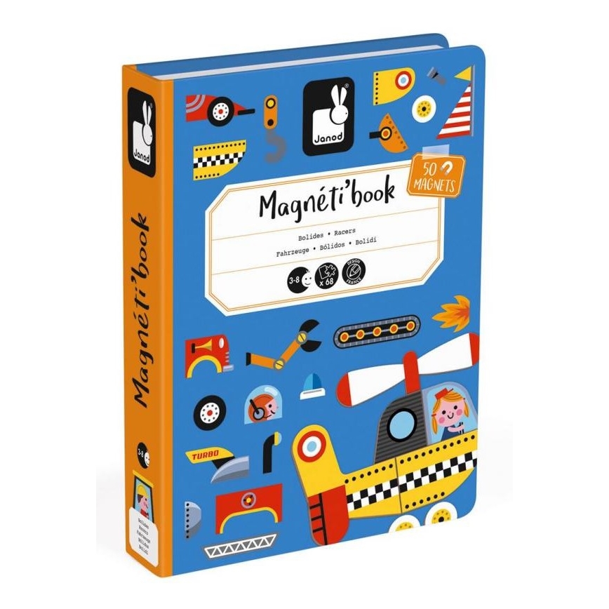 Janod - Magnetisk aktivitetslegesæt MAGNETIBOOK transportmidler