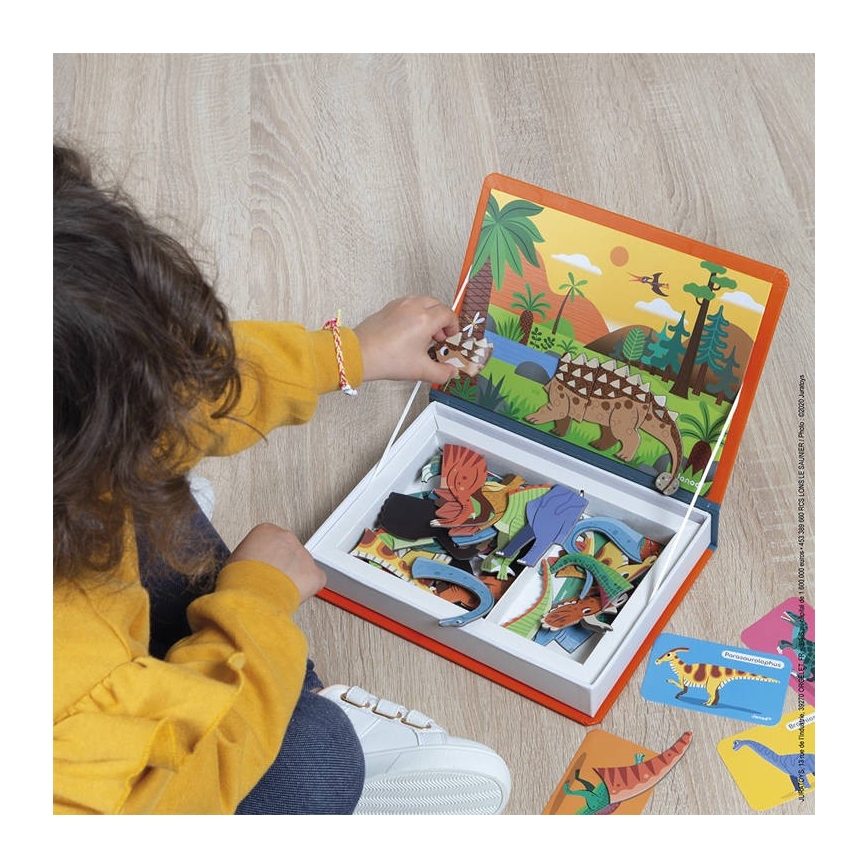 Janod - Magnetisk interaktivt sæt MAGNETIBOOK dinosaurer