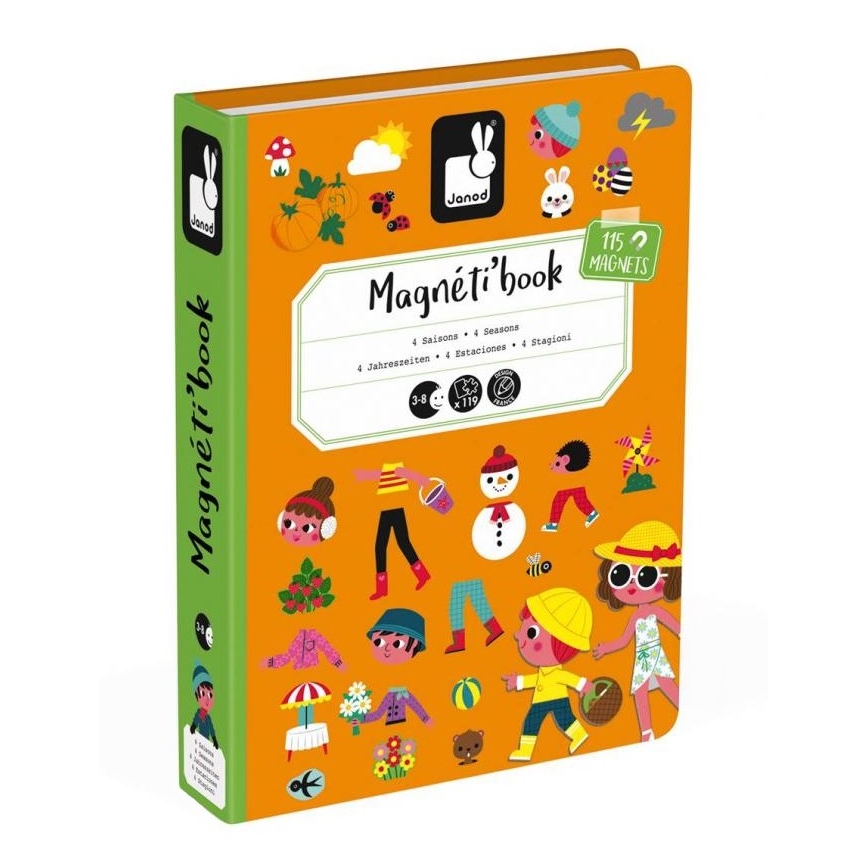 Janod - Magnetisk interaktivt sæt MAGNETIBOOK årstider