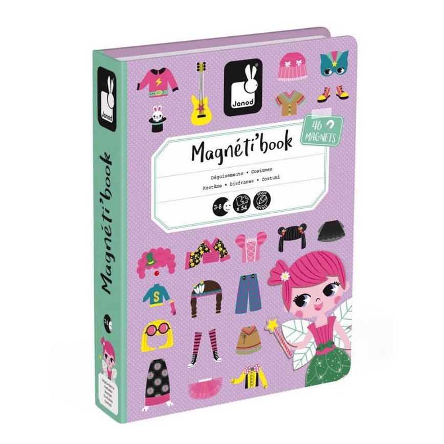 Janod - Magnetisk legesæt til børn MAGNETIBOOK pige