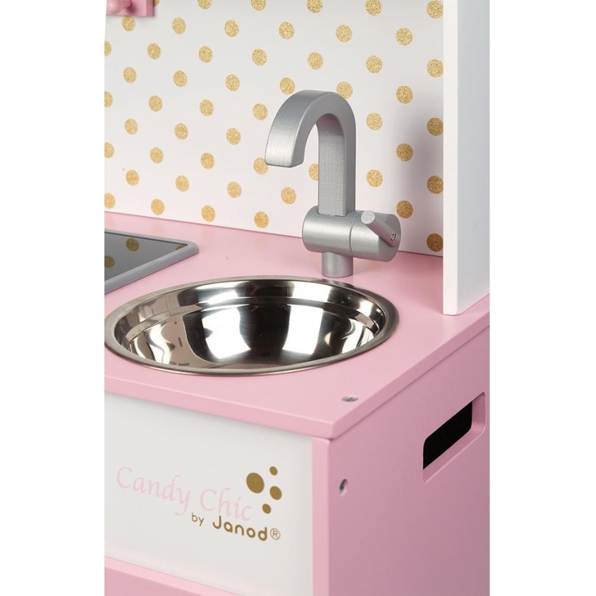 Janod - Trækøkken med LED-plade CANDY CHIC