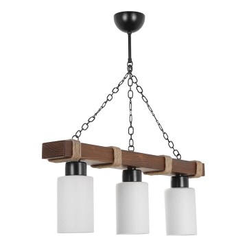 JASMIN Kædependel 3xE27/40W/230V brun/hvid