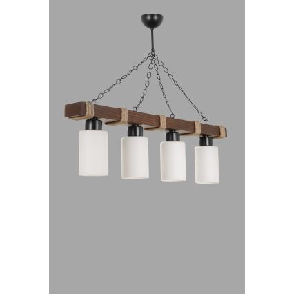 JASMIN lampe hængende 4xE27/40W/230V brun/hvid