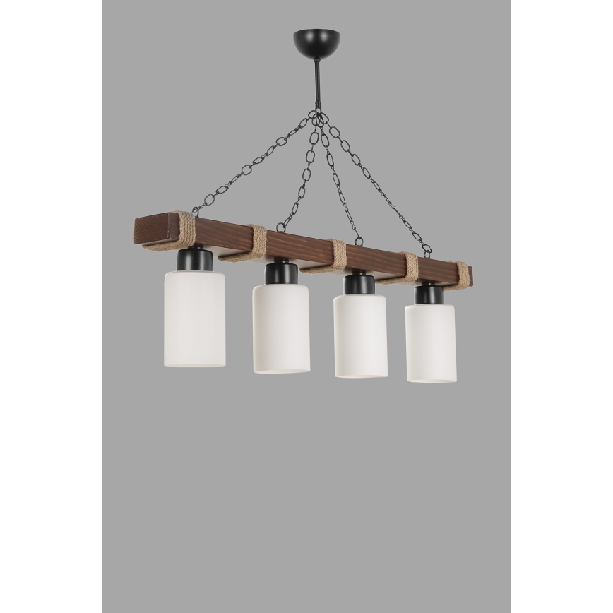 JASMIN lampe hængende 4xE27/40W/230V brun/hvid