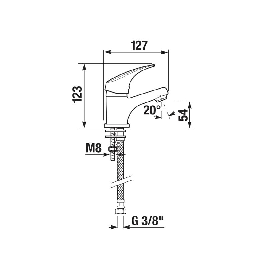 JIKA H3111N10041101 - Hane TALAS 12,3 cm skinnende krom