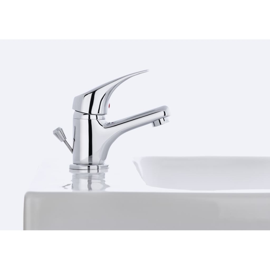 JIKA H3111N10041111 - Hane + afløb m. overløb TALAS 12,3 cm skinnende krom