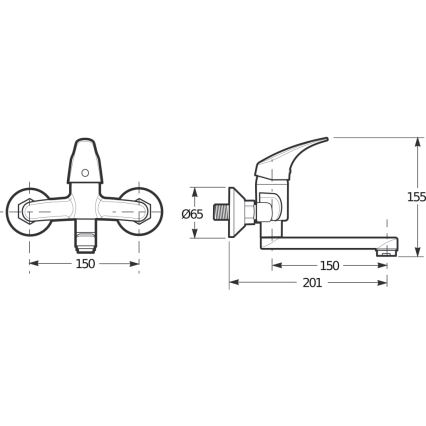 JIKA H3111N70042201 - Hane TALAS 15,5 cm skinnende krom