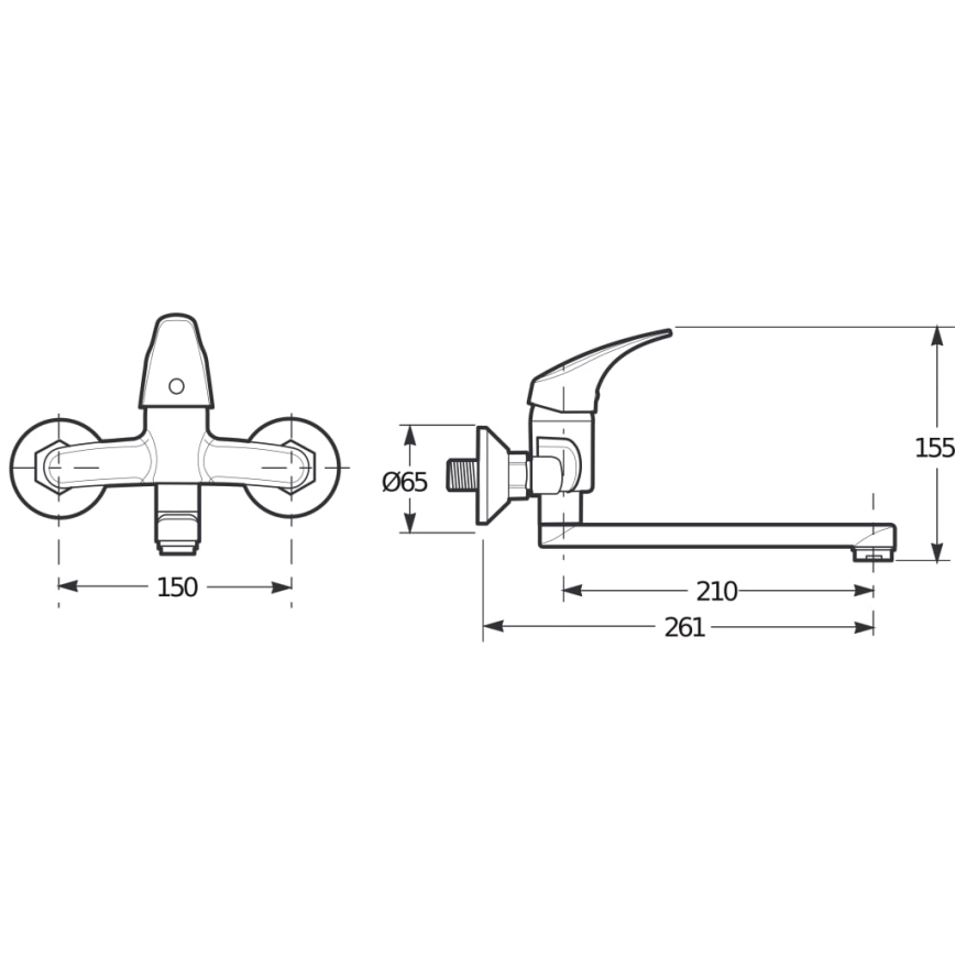 JIKA H3111N70042301 - Hane TALAS 15,5 cm skinnende krom