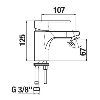 JIKA H3111Z10041101 - Hane LYRA 12,5 cm skinnende krom