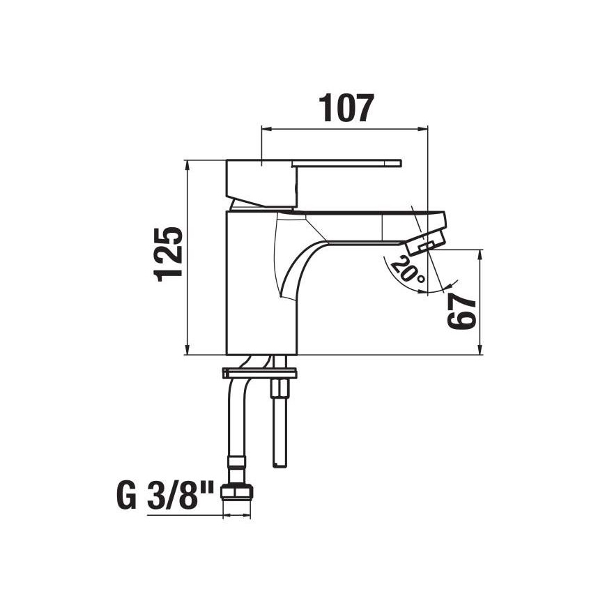 JIKA H3111Z10041101 - Hane LYRA 12,5 cm skinnende krom
