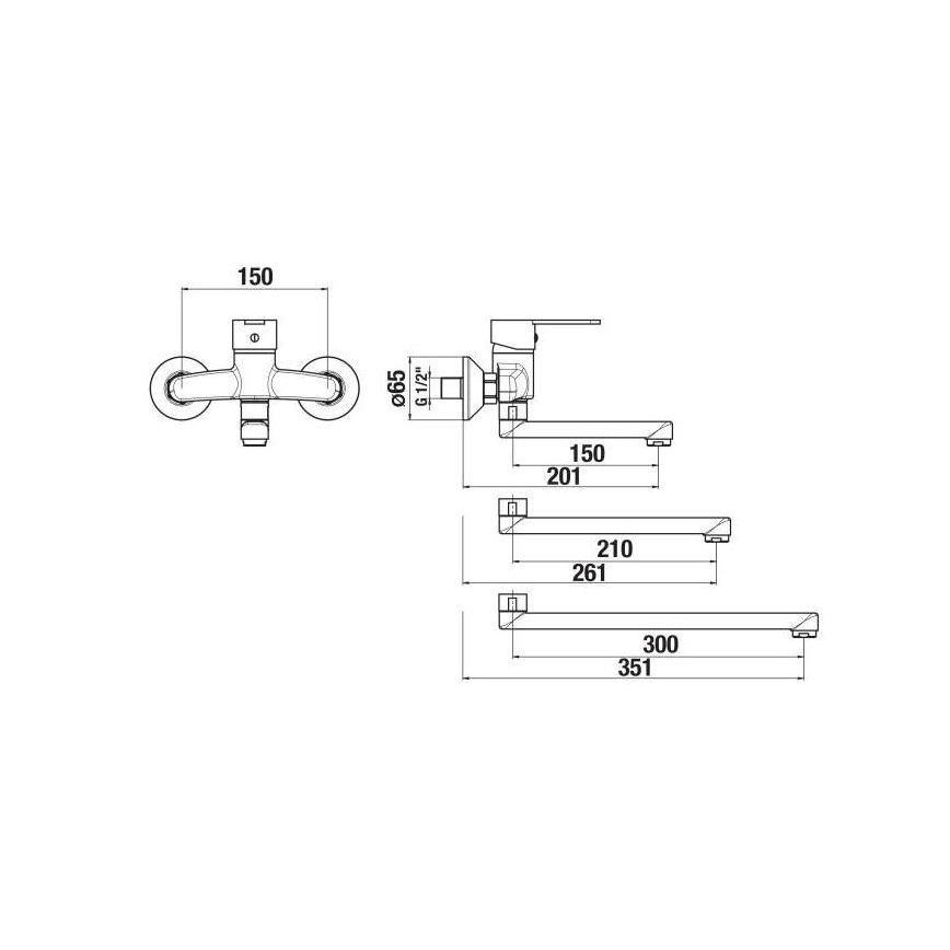 JIKA H3111Z70042201 - Hane LYRA 15x20,1 cm skinnende krom
