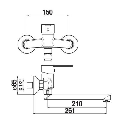JIKA H3111Z70042301 - Hane LYRA 15x26,1 cm skinnende krom