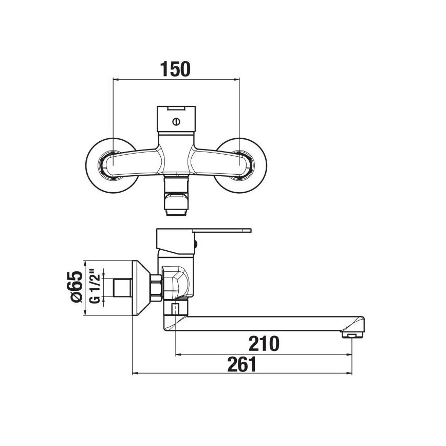 JIKA H3111Z70042301 - Hane LYRA 15x26,1 cm skinnende krom