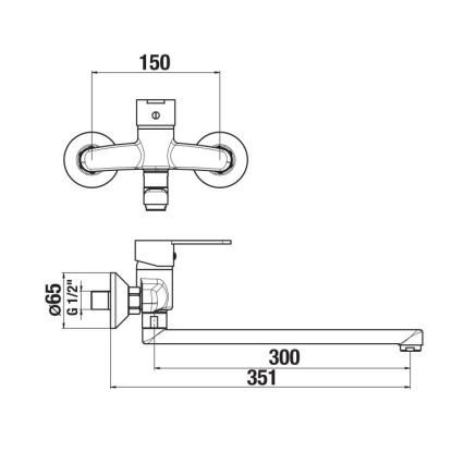 JIKA H3111Z70042401 - Hane LYRA 15x35,1 cm skinnende krom