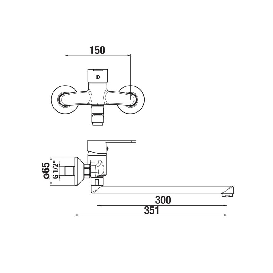 JIKA H3111Z70042401 - Hane LYRA 15x35,1 cm skinnende krom