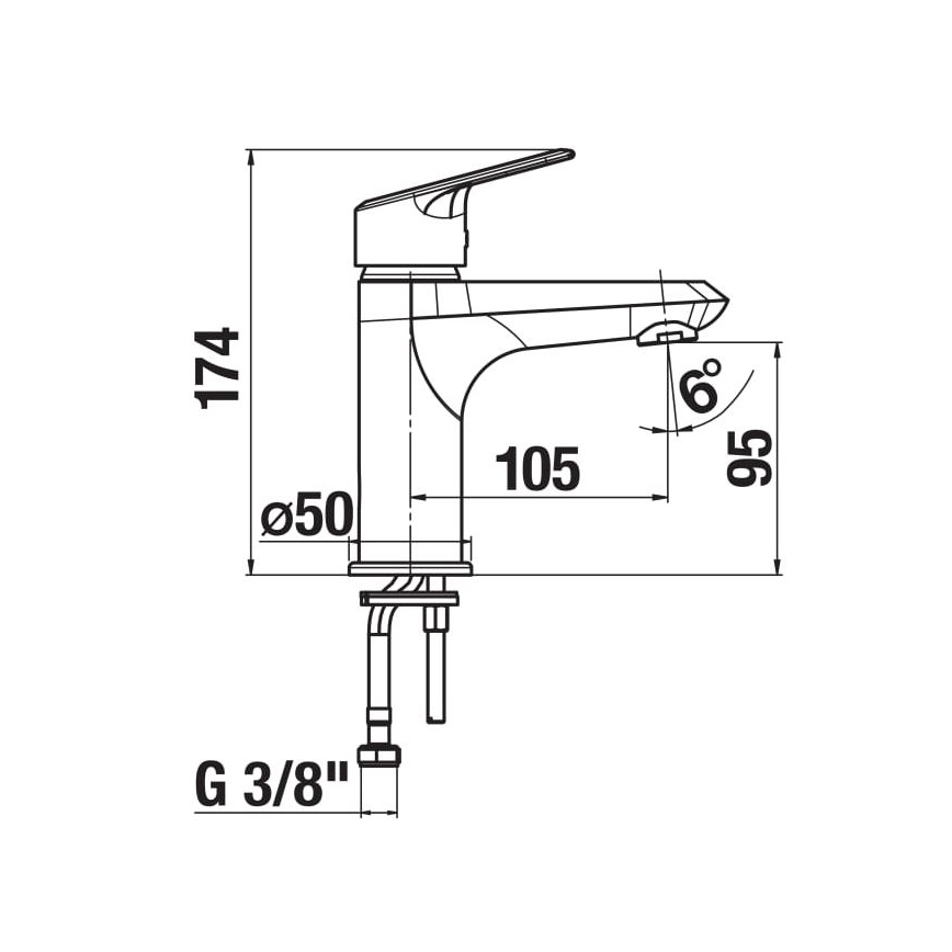JIKA H3112E10041101 - Hane TALAS 17,4 cm skinnende krom