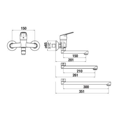 JIKA H3112E70042201 - Hane TALAS 15x20,1 cm skinnende krom
