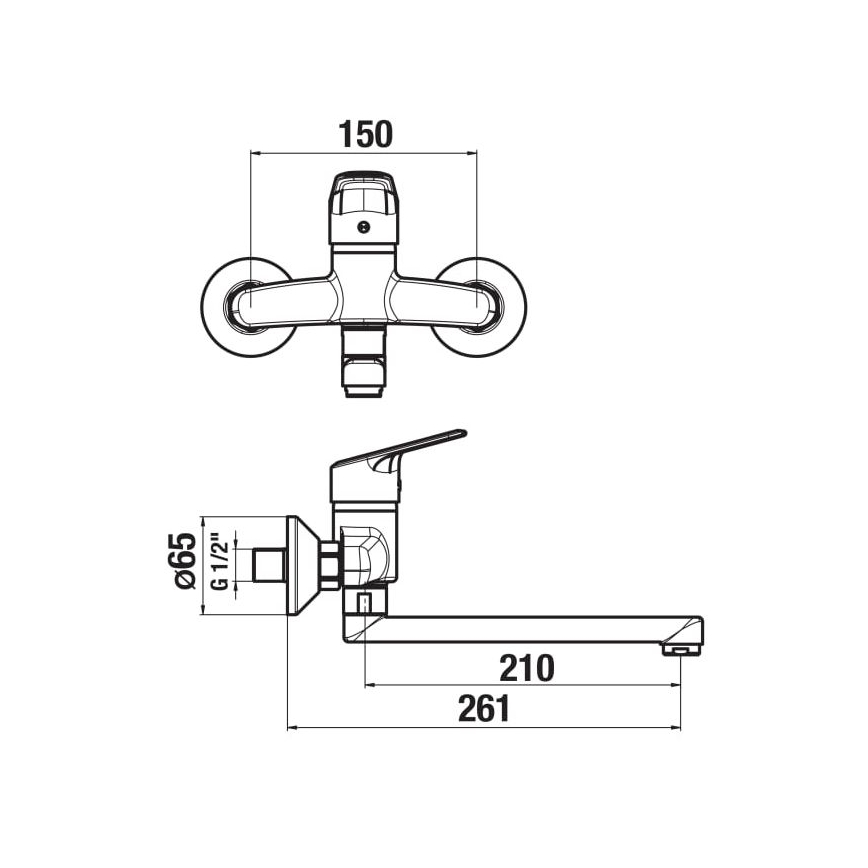 JIKA H3112E70042301 - Hane TALAS 15x26,1 cm skinnende krom