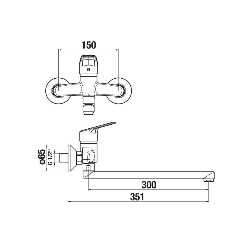 JIKA H3112E70042401 - Hane TALAS 15x35,1 cm skinnende krom