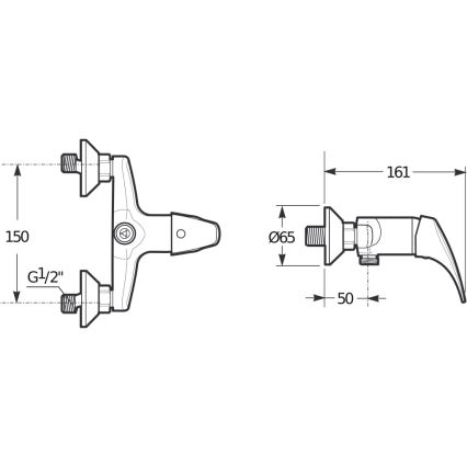 JIKA H3311N70044001 - Brusehane TALAS skinnende krom