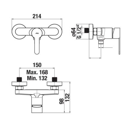 JIKA H3311Z70044001 - Brusehane LYRA skinnende krom
