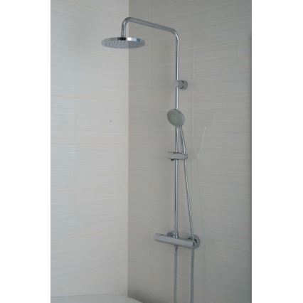 JIKA H3337170045711 - Brusesæt med termostatisk blandingsbatteri MIO i blank krom