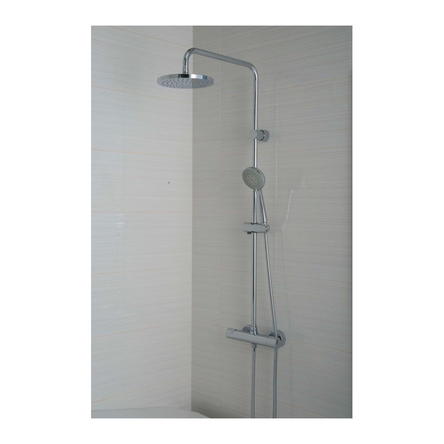 JIKA H3337170045711 - Brusesæt med termostatisk blandingsbatteri MIO i blank krom