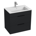 JIKA H4536021763521 - Badeværelsesskab med håndvask CUBE 60,7x65 cm sort