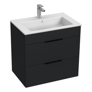 JIKA H4536021763521 - Badeværelsesskab med håndvask CUBE 60,7x65 cm sort