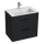 JIKA H4536021763521 - Badeværelsesskab med håndvask CUBE 60,7x65 cm sort