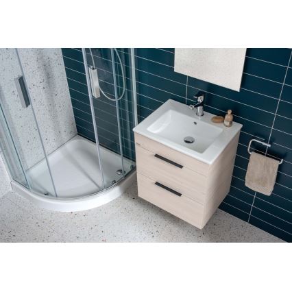 JIKA H4536021765141 - Badeværelsesskab med håndvask CUBE 60,7x65 cm aske
