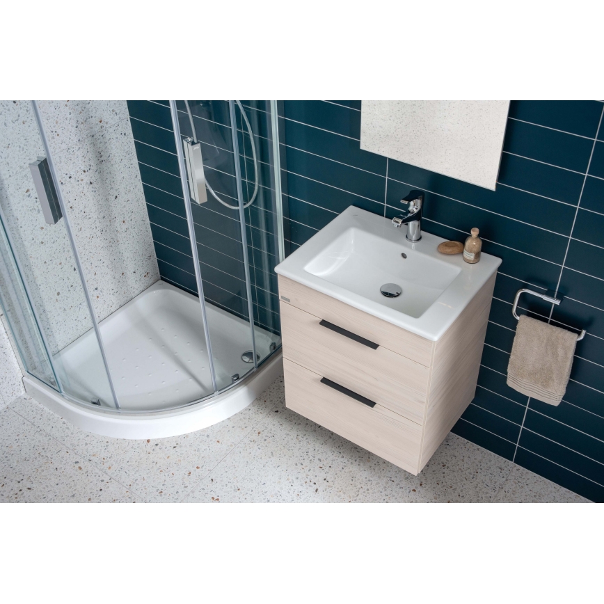JIKA H4536021765141 - Badeværelsesskab med håndvask CUBE 60,7x65 cm aske