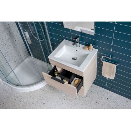 JIKA H4536021765141 - Badeværelsesskab med håndvask CUBE 60,7x65 cm aske