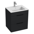 JIKA H4536121763521 - Badeværelsesskab med håndvask CUBE 60,7x55 cm sort