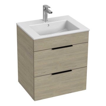 JIKA H4536121765141 - Badeværelsesskab med håndvask CUBE 60,7x55 cm aske